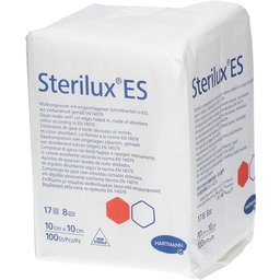 Stérilux® ES Compresse de gaze hydrophile à bords rentrés 10 cm x 10 cm