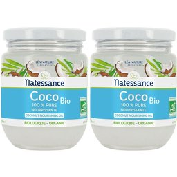 Natessance Huile de Coco Bio 100 % Pure Pressée à Froid
