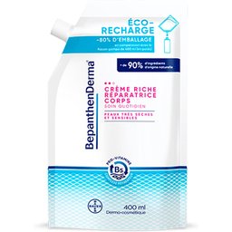 BepanthenDerma® Crème Riche Réparatrice Corps Éco-Recharge Peaux Très Sèches et Sensibles
