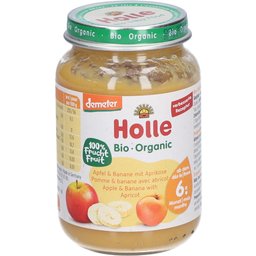 Pommes et bananes bio à l'abricot