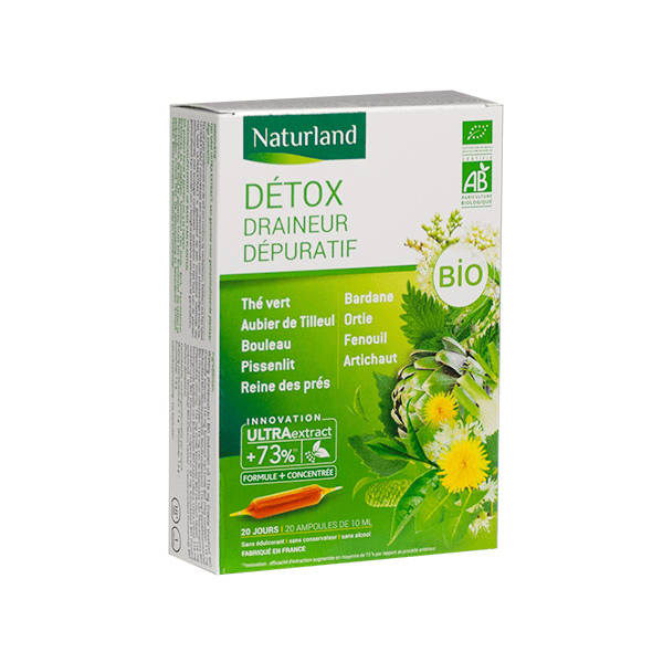 Détox Draineur Dépuratif Bio 20 ampoules