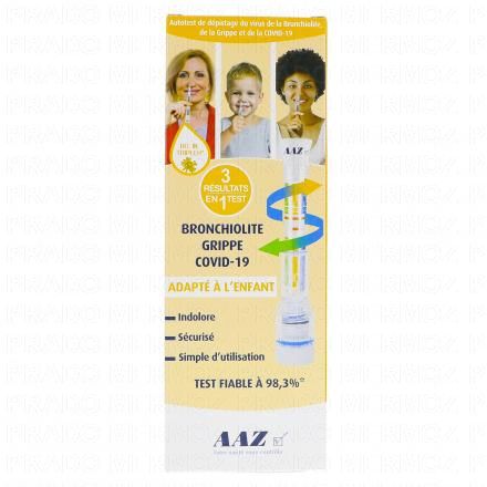 Autotest Bronchiolite Grippe COVID-19 test nasal antigénique boite de 1