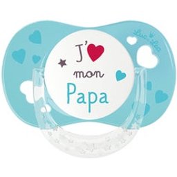 Luc et Léa Sucette Anatomique J'aime mon Papa 6-18M 1 Unité