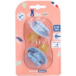 Dodie® Gaia Sucette Caoutchouc Ciel Étoilé 6-36 Mois DUO
