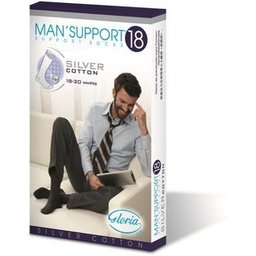 Gloria Med Man Support 18 Chaussette Coton Bleu Taille 2 1 Paire