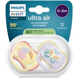 Ultra Air Sucette Toucan Papillon 0-6M 2uts