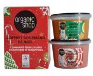 Coffret Gourmand de Noël Sucre d'Orge et Pain d'Épices 2 Gommages Corps - Coffret 2 x 250 ml