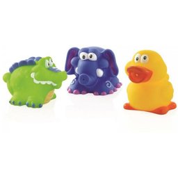 Nûby Jouets de bain Fun Squirters™ Canard - Crocodile -Eléphant 4 mois