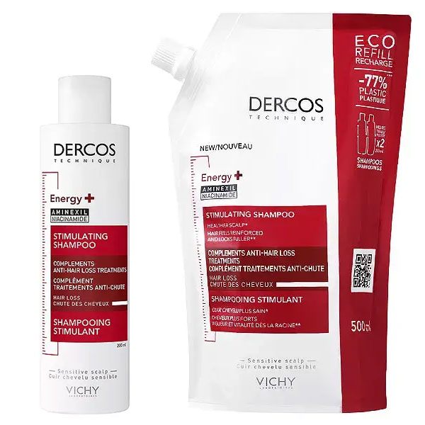 Dercos Technique Shampooing Energy+ 200ml + Écorecharge 500ml