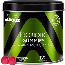 Aldous Labs Probióticos con Vitaminas Sabor Mora 120 gummies