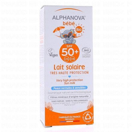 Bébé - Lait solaire bio SPF50+ tube 50g