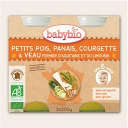 Petits Pots Menu Légumes & Veau Fermier Bio dès 8 mois 200g lot de 2