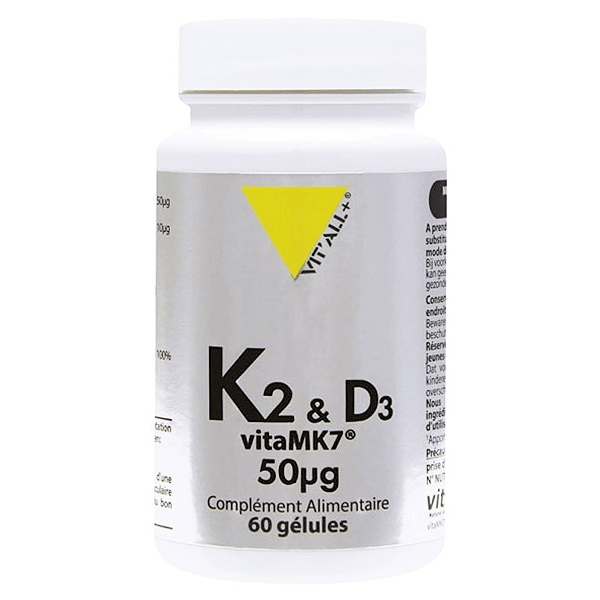 K2 & D3 VitaMK7® 50µg 60 gélules