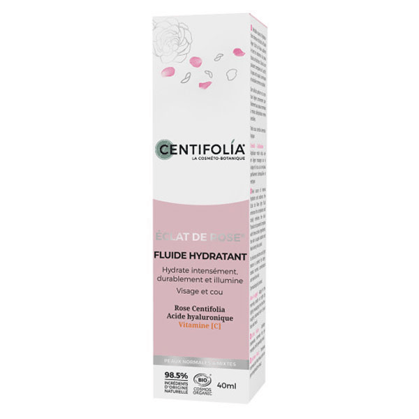 Éclat de Rose Fluide Hydratant Bio 40ml