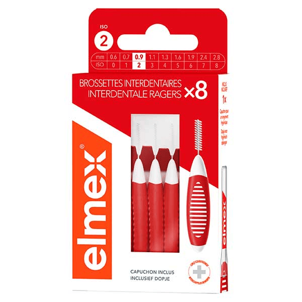 - Brossettes interdentaires Taille 2 - 0,9mm - Pack de 8 brossettes