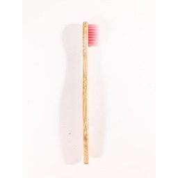Kids Brosse à Dents en Bambou Rose 1ut