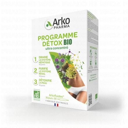 Arkofluides - Programme détox triple action bio 30 jours