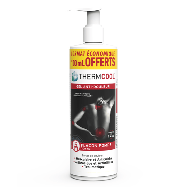 Thermcool Gel douleur Flacon Pompe 200ml + 100ml offert