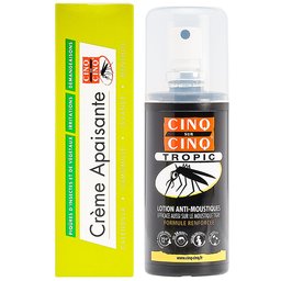 Promo Duo Spray Tropic Anti-Moustiques 75ml et Crème Apaisante Piqûre 40g Cinq sur Cinq