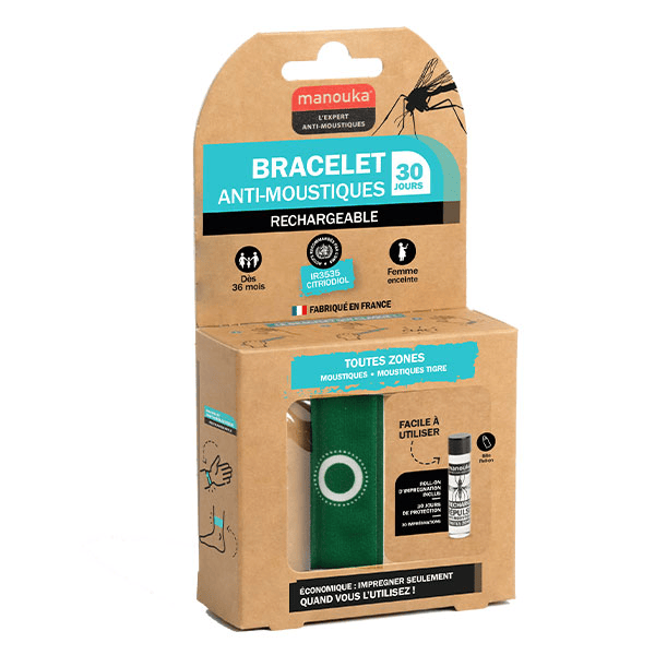 Bracelet Anti-moustiques Adulte Coloris Vert Vibrant