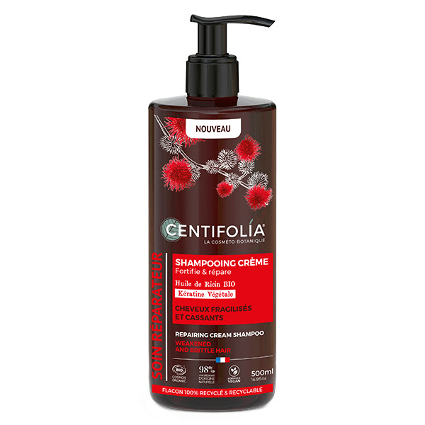 Soin Réparateur Shampoing Crème Cheveux Fragilisés et Cassants Bio 500ml
