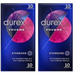 Préservatifs You & Me - 2 x 10 Préservatifs Retardants et Stimulants