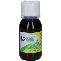Bisolnatural 3 in 1 Sans sucre | Solution naturelle contre la toux grasse, la toux sèche et le mal de gorge