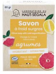 Savon à Froid Surgras Agrumes Certifié Bio - Pain 80 g