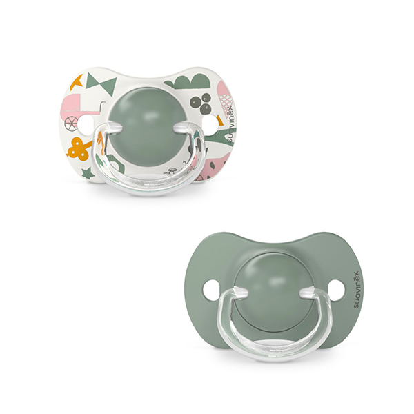 Lot de 2 Sucettes Symétriques Sx Pro 18M+ Walk In The Park Vert