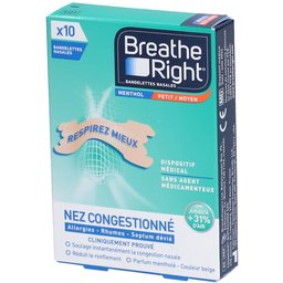 Breathe Right Bandelettes Nasales Menthol Petit / Moyen
