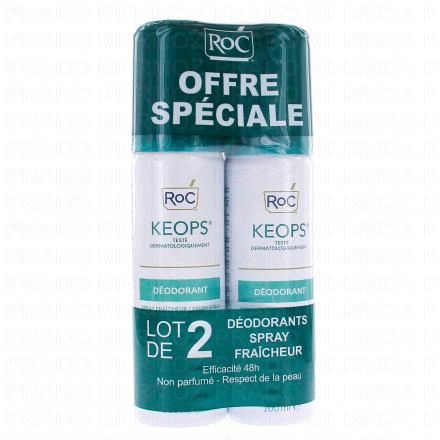 KEOPS Déodorant Spray fraîcheur lot 2 x 100ml