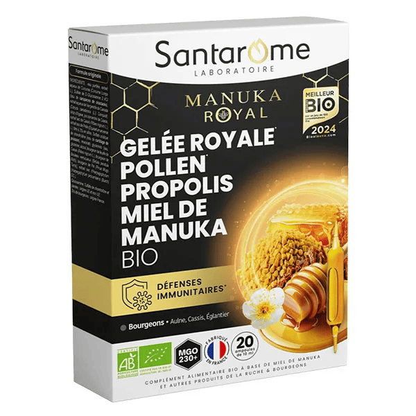 - Gelée Royale Pollen Propolis Miel de Manuka Bio - 20 ampoules