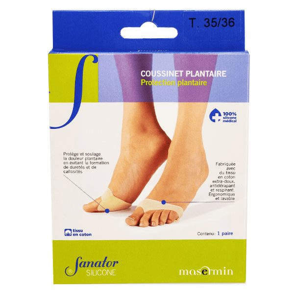 Silicone Coussinet Plantaire Taille 35-36 1 paire