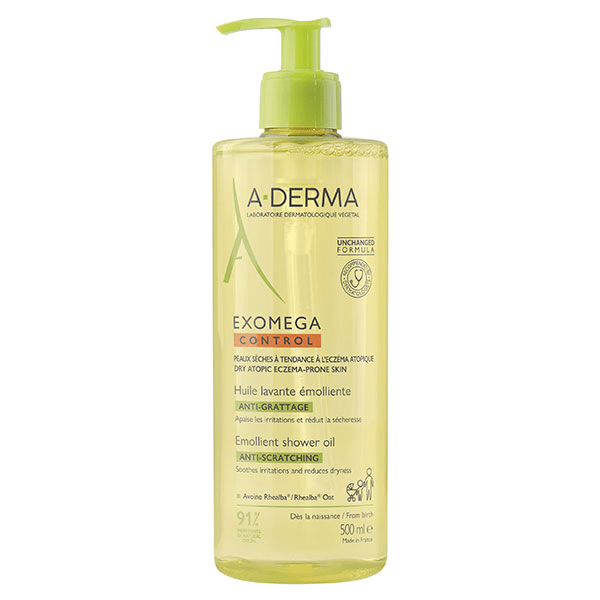 Exomega Control Huile Lavante Émolliente Anti-Grattage 500ml