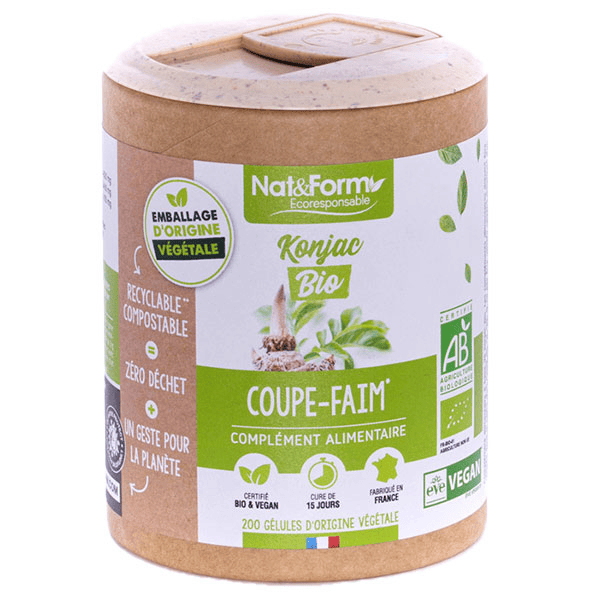 Écoresponsable Konjac Bio 200 gélules végétales