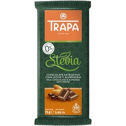 Chocolat au Lait aux Amandes avec Stevia 75g