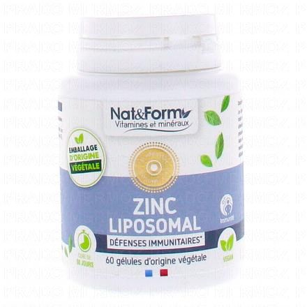NAT & FORM Vitamines et minéraux - Zinc Liposomal x60 gélules