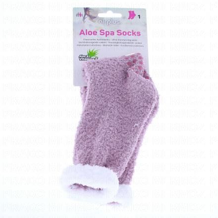 Femme - Chaussettes hydratantes à l'aloe vera 36 - 41 Roses