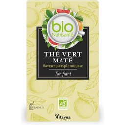 Nutrisanté Thé Vert Maté Pamplemousse Tonifiant Bio 20 Sachets