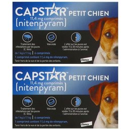 Capstar 11,4 mg Petit Chien, Comprimé antiparasitaire externe pour petit chien, bt 6