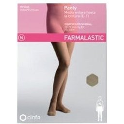 Panty-medium waist-high (E-T)Compression Normale Beige TXL