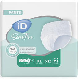 iD Sensitive Pants Super XL - 16 paquets de 12 protections