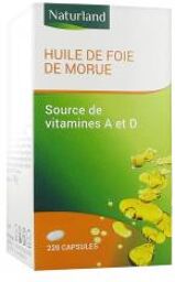 Capsules d'huile de foie de morue - Complément alimentaire pour une santé optimale - Flacon 220 Capsules