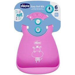 Easy Roll Bib Babete Silicone Rose 6M+
