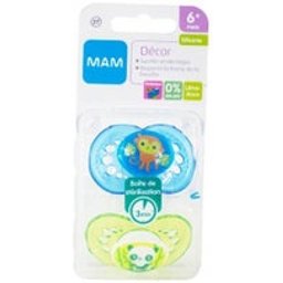Sucette Décor Coeur À Partir De 6 Mois Silicone Lot De 2 Sucettes En Boîte De Stérilisation Coloris Aléatoire