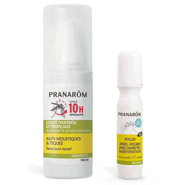 Pranarôm Aromapic Spray Lacté 100 ml + Roller Après-Piqûres 15 ml Promo