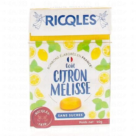 Bonbons goût citron et mélisse sans sucres boîte de 40g