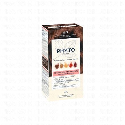 Color n°5.7 Chatain Clair Marron coloration permanente enrichie en pigments végétaux