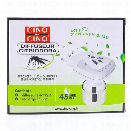 CINQ SUR CINQ Diffuseur Citriodora Anti-Moustiques diffuseur + recharge