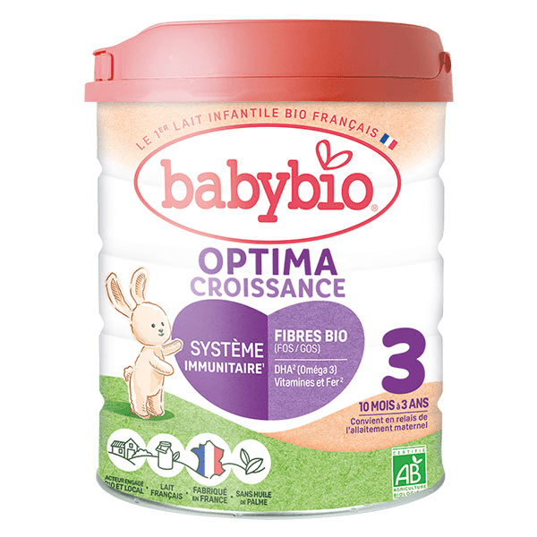 Lait Infantile Optima Croissance 3ème Âge Bio 800g
